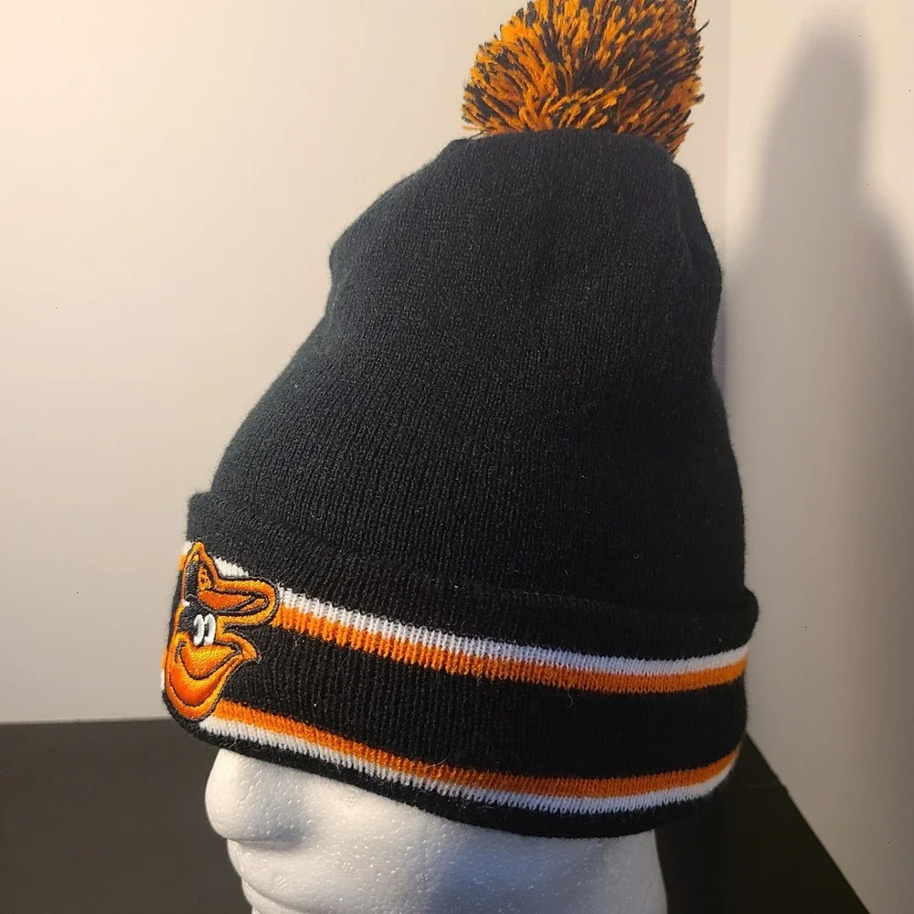 Baltimore Orioles SGA Giveaway Knit Ski Snow Winter Cap Hat Black & Orange Felt